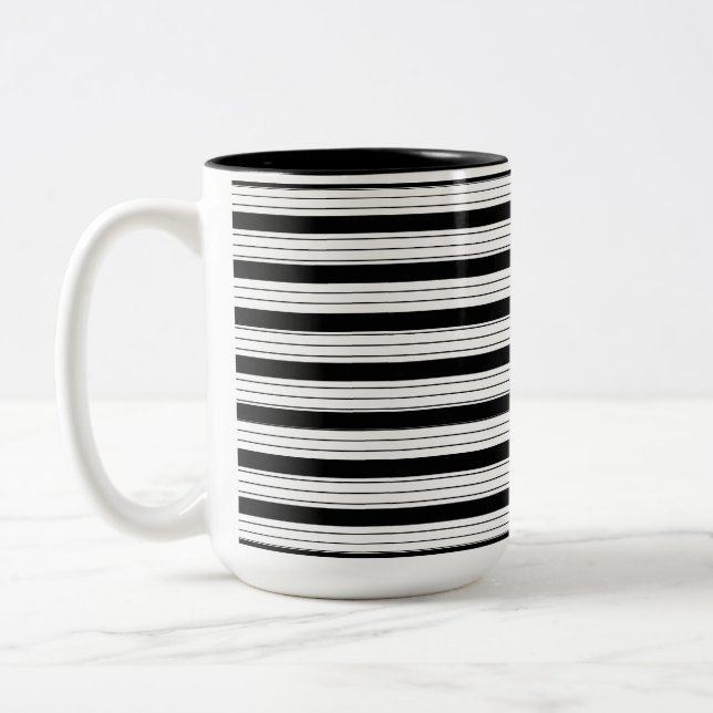 Striped Two-Tone Mug, 15 oz Två-Tonad Mugg (Vänster)