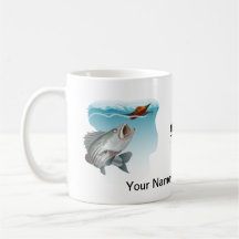Striper Bass Fishing Drinks Tea eller Coffee Mugg