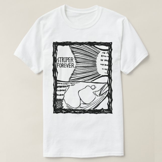 STRIPER FOREVER! mono(Fish Forever series 011) T Shirt (Design framsida)