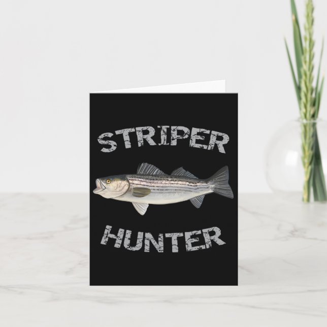 Striper Hunter Stripe B Striper Fishing Shirt Kort (Framsida)