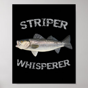 Striper Whisperer Randig B Striper Fisketräja  Poster