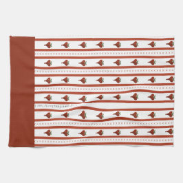 Stripes of Hearts Kökshandduk