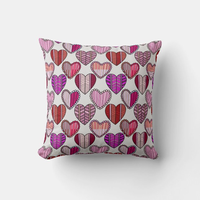 Stripes of Love: A Heartfelt Symphony Kudde (Framsida)