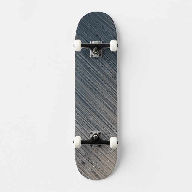 Stripes of Slate and Cream Mini Skateboard Bräda 18,7 Cm (Framsida)