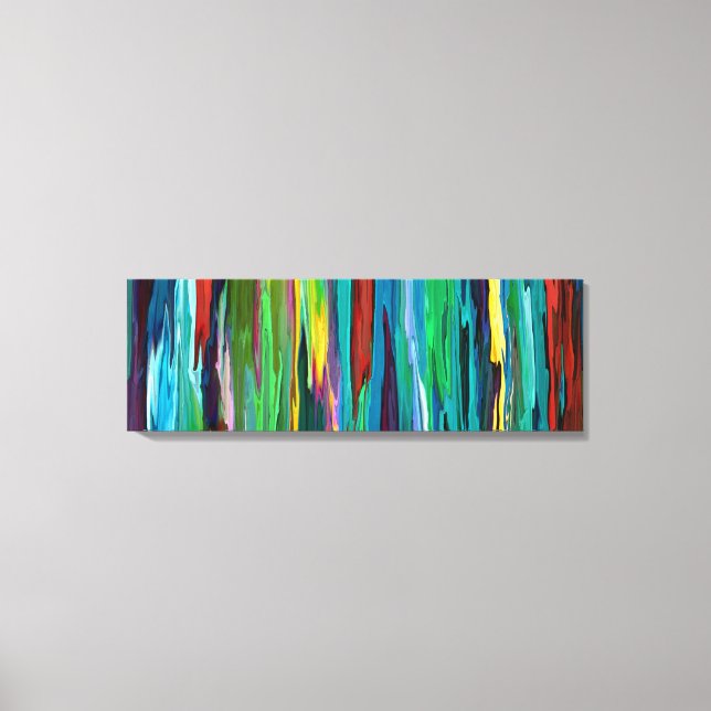 Stripesa ~ Wrapped Canvas Abstrakt Coola Modern Ar (Framsida)
