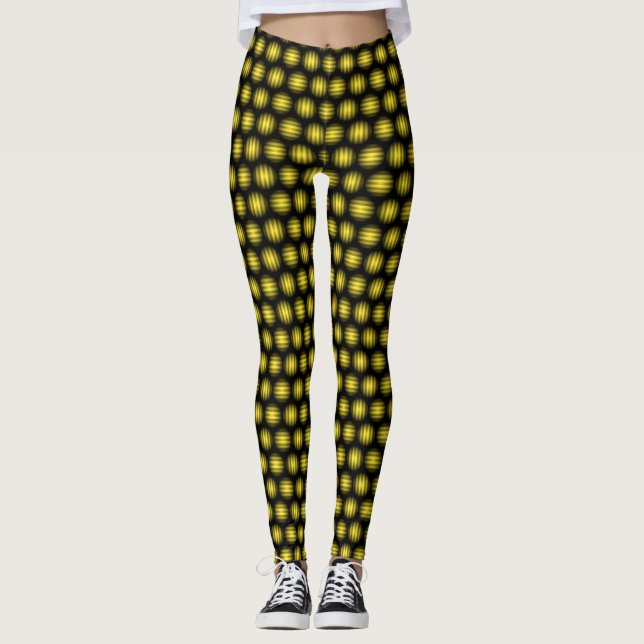 Stripey Boll Mönster Leggings (Framsida)