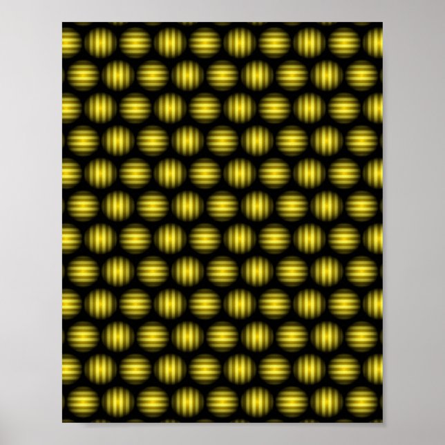 Stripey Boll Mönster Poster (Framsidan)