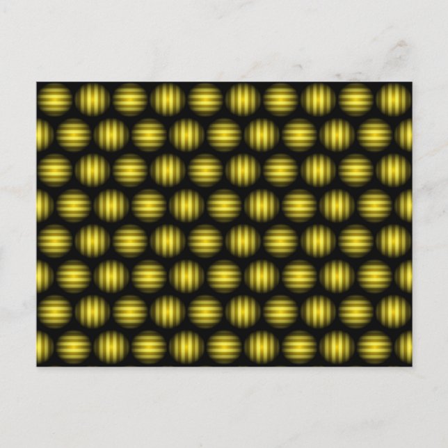 Stripey Boll Mönster Vykort (Framsida)