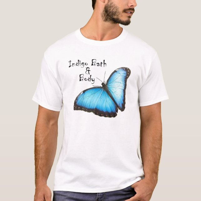 Stripey indigoblått t-shirt (Framsida)