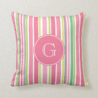 Stripey pryder med pärlor rosa- och