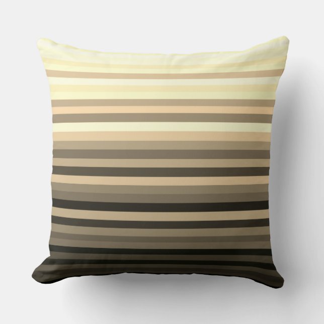 Stripey Sepia Pillow Kudde (Framsida)