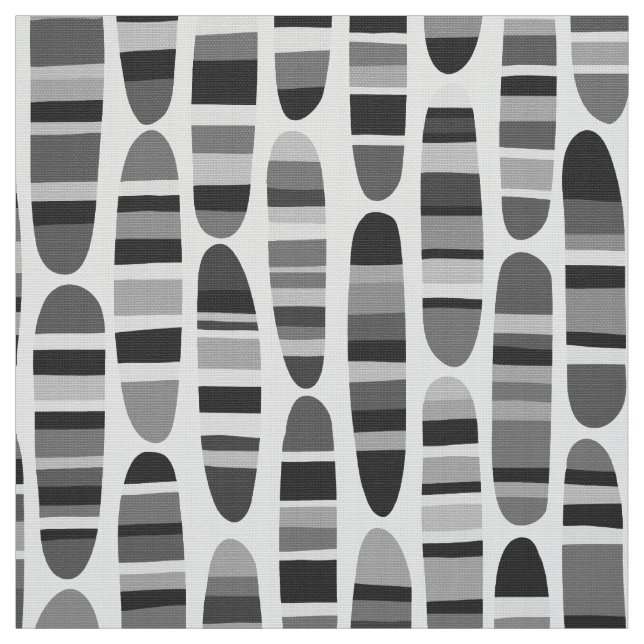 Stripey Strokes 120123 - Svart och Vitt Tyg (Provkarta)