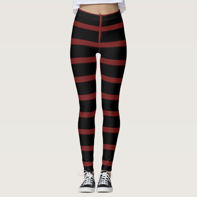 Strippade balkar leggings (Framsida)
