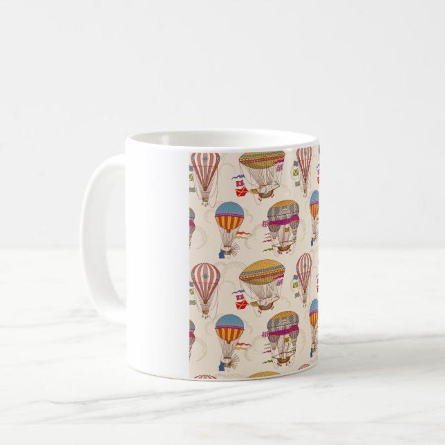 Strippade Luftballonger Kaffemugg (Framsida vänster)