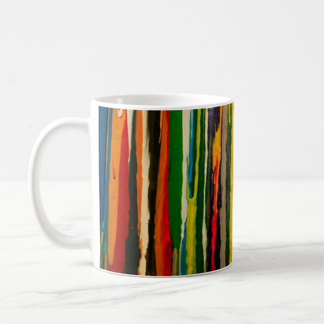 Stripy abstrakt art mugg (Vänster)