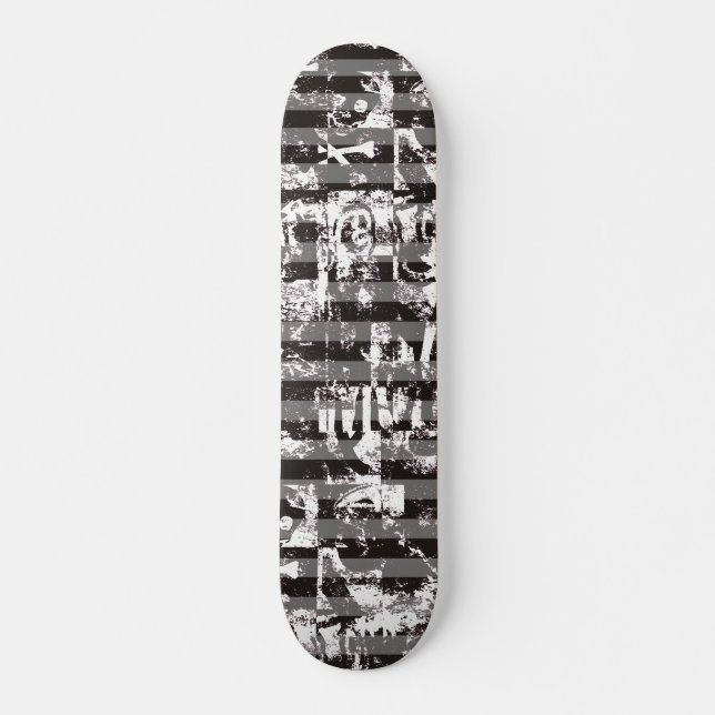 Stripy Graffiti Skateboard Bräda 21,5 Cm (Framsida)