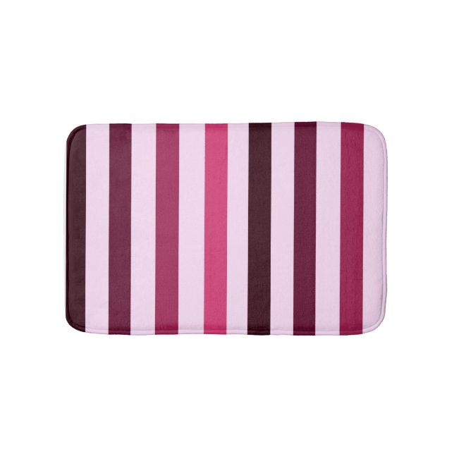 Stripy Red Rosa Bath Mat Badrumsmatta (Framsidan)
