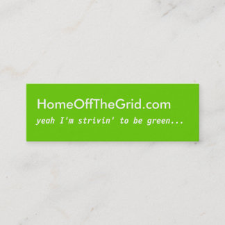 Strivin som är grönt - profilera kortet mini visitkort