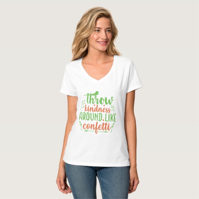 Strö vänlighet omkring som konfetti t shirt (Hel framsida)