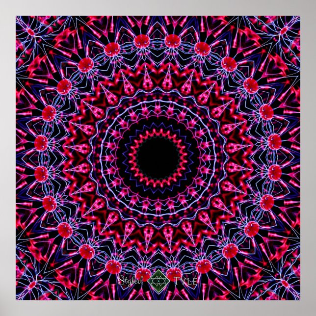 Strobe Mandala Poster (Framsidan)