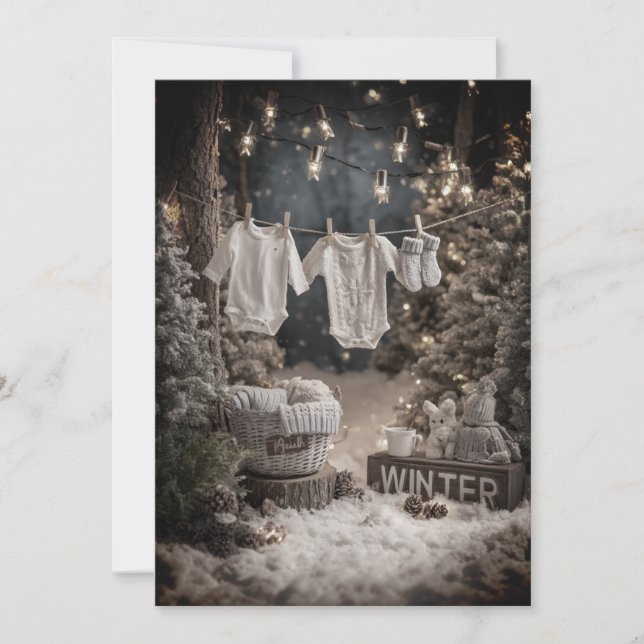 Strödd i snö | Frostad lycka Inbjudningar (Framsida)