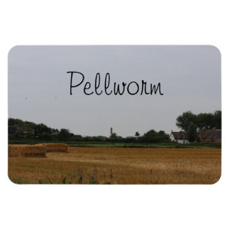 Strohballen Erntezeit auf Pellworm Magnet