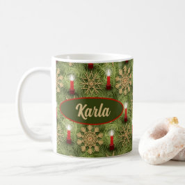 Strohsterne and Candles Kaffemugg