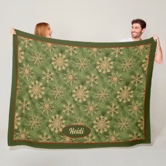 Strohsterne on Pine Tree Fleecefilt