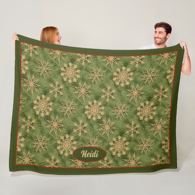 Strohsterne on Pine Tree Fleecefilt (På plats)