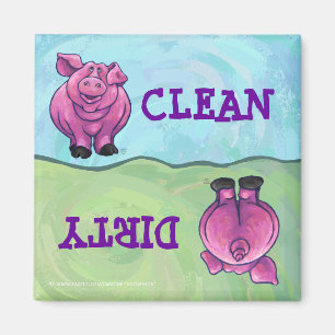 Ströhuvuden och Svan Gris Dirty Clean Magnet