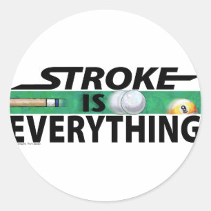 Stroke är allt boll 9 runt klistermärke