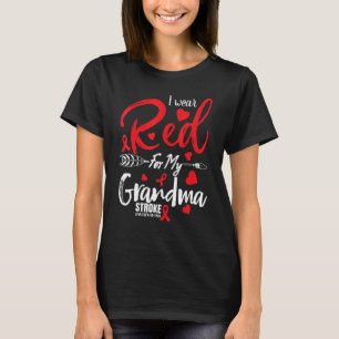 Stroke Awareness I Bära Red for My Grandma Stroke T Shirt
