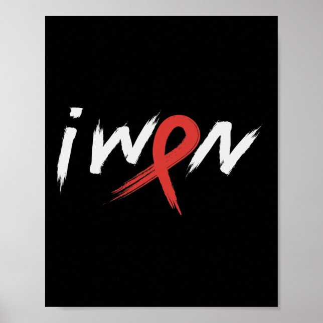 Stroke Awareness Red Ribbon I Won Brain Aneurysm S Poster (Framsidan)