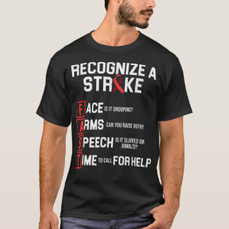 Stroke Awareness Survivor Fast Strong Warrior  T Shirt