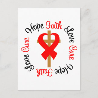 Stroke Faith Hope Kärlek Kor Vykort