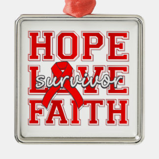 Stroke Hope Kärlek Faith Survivor Julgransprydnad Metall