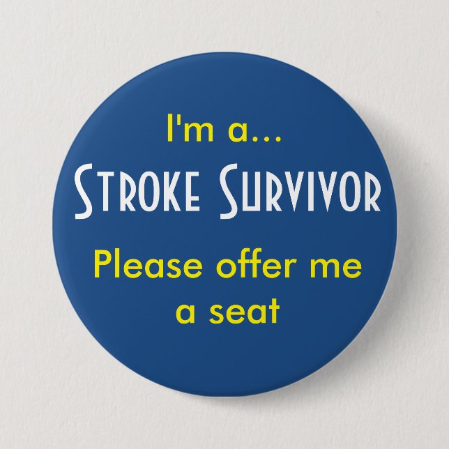 Stroke Survivor 7,5 cm Round Badge Knapp (Framsida)
