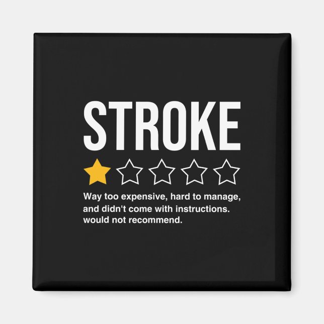 Stroke Survivor Heart Disease Warrior Fighter Card Magnet (Framsidan)