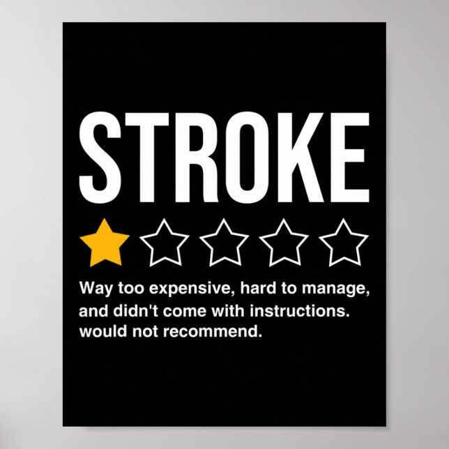 Stroke Survivor Heart Disease Warrior Fighter Card Poster (Framsidan)