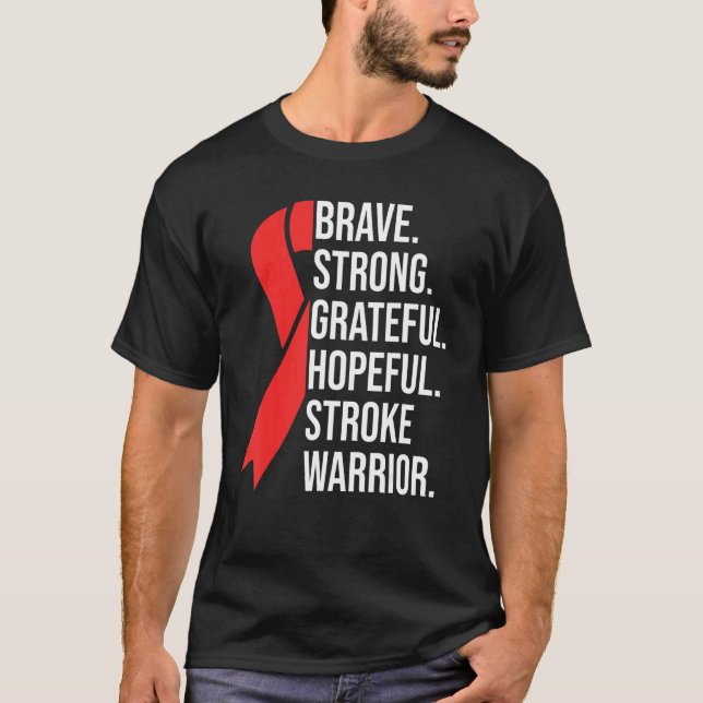 Stroke Survivor Modig Strong Gratally Hopnice Stro T Shirt (Framsida)