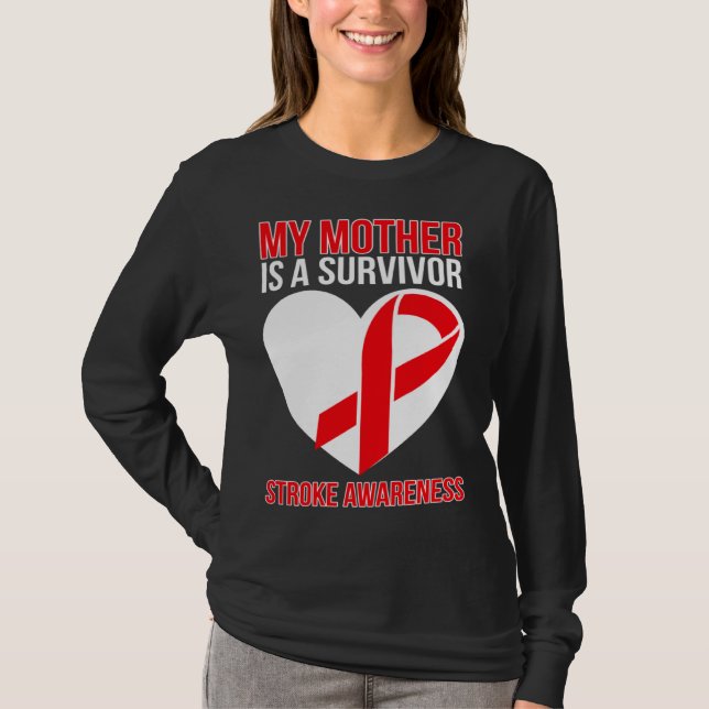 Stroke Survivor Mom Stroke Awareness Month T Shirt (Framsida)