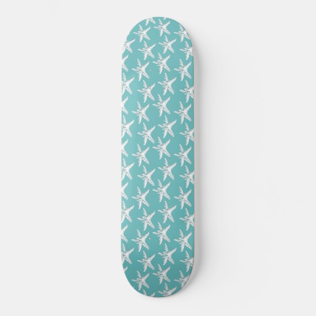 Strökfisk elegant mönster strandduva mini skateboard bräda 18,5 cm (Framsida)