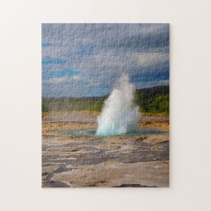 Strokkur Geyser Eruption, Island, Jigszons Puzzle Pussel