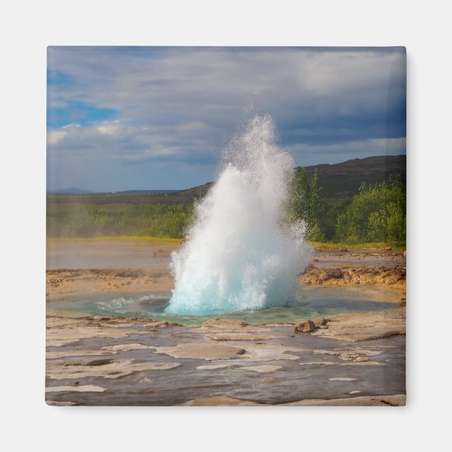 Strokkur Geyser Fridge Magnet (Framsidan)
