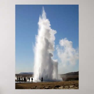 Strokkur-Geyser i Islandet Poster