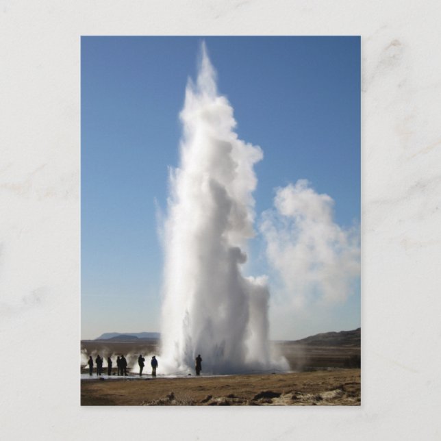 Strokkur-Geyser i Islandet Vykort (Framsida)