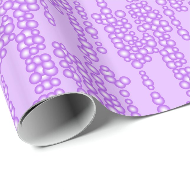 Ström av bubblor, nyanser av lavendel presentpapper (Rullad Hörn)