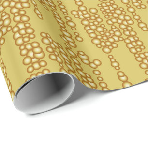 Ström av gyllene bubblor presentpapper