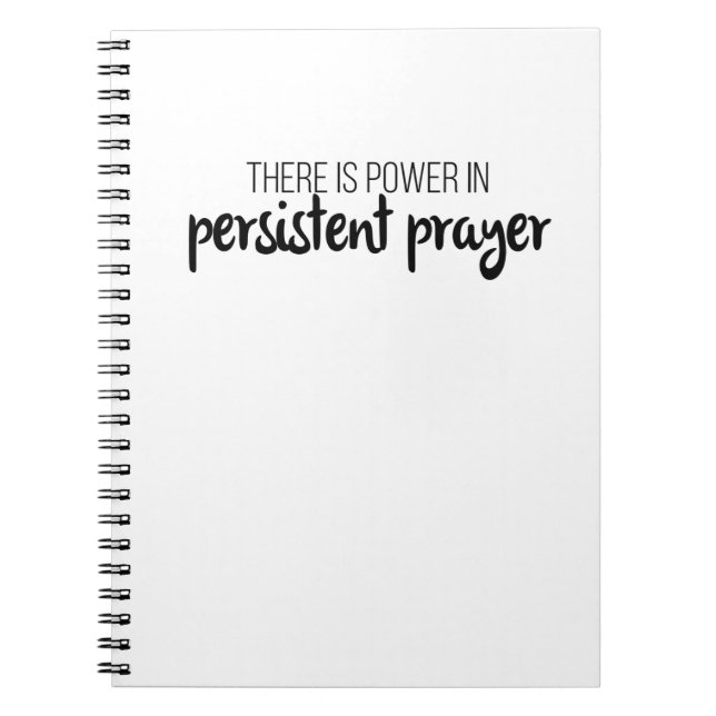 Ström i Gospelet Persistent Prayer Graphics Jesus Anteckningsbok (Framsidan)