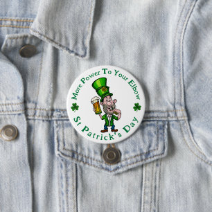 Ström till armbågen - knapp för St patrick's day